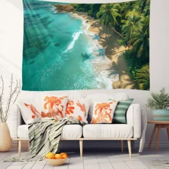 Beach Island Hanging Tapestry Wall Art Large Tapestry Mural Decor Photograph Backdrop Blanket Curtain Home Bedroom Living Room Decoration