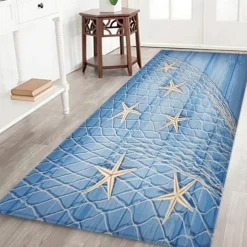 Beach Starfish Beach Collection Pattern Flannel Fabric Print Home Entrance Mattress Bathroom Mattress Mattress