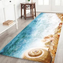 Beach Starfish Beach Collection Pattern Flannel Fabric Print Home Entrance Mattress Bathroom Mattress Mattress