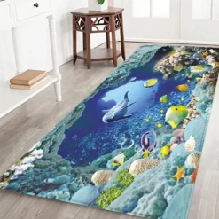 Beach Starfish Beach Collection Pattern Flannel Fabric Print Home Entrance Mattress Bathroom Mattress Mattress