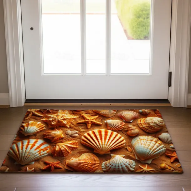 Beach Starfishes Doormat Kitchen Mat Floor Mat Non-Slip Area Rug Oil Proof Rug Indoor Outdoor Mat Bedroom Decor Bathroom Mat Entrance Rug