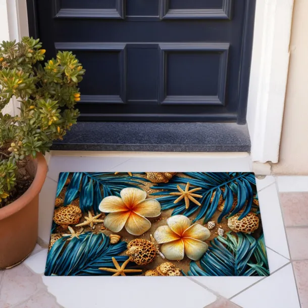 Beach Starfishes Doormat Kitchen Mat Floor Mat Non-Slip Area Rug Oil Proof Rug Indoor Outdoor Mat Bedroom Decor Bathroom Mat Entrance Rug