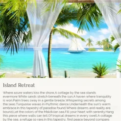 Beach Theme Hanging Tapestry Wall Art Large Tapestry Mural Decor Photograph Backdrop Blanket Curtain Home Bedroom Living Room Decoration