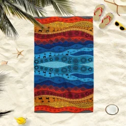 Beach Towel 100% Micro Fiber Mandala Series Oversized Beach Towel, 35
