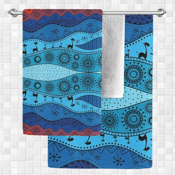 Beach Towel 100% Micro Fiber Mandala Series Oversized Beach Towel, 35"x70", Large Swim Towel for Teens Adults, Quick-Dry, Absorbent, Soft, Versatile for Travel, Bath and Pool 80x160cm