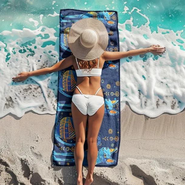 Beach Towel Beach Blanket Quick-Dry 3D Print 100% Micro Fiber Comfy Soft Blankets