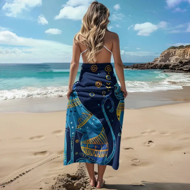 Beach Towel Beach Blanket Quick-Dry 3D Print 100% Micro Fiber Comfy Soft Blankets