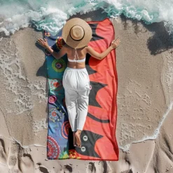 Beach Towel Black Cat 100% Micro Fiber Oversized Beach Towel, 35