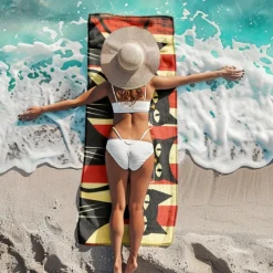 Beach Towel Black Cat 100% Micro Fiber Oversized Beach Towel, 35