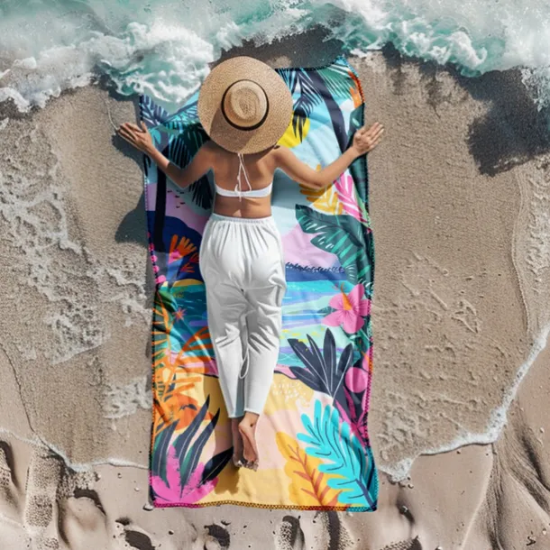 Beach Towel Comfy Blankets Love Sea Series Bath Towel Large 3D Print Pattern Towel Bath Towel Beach Sheet Blanket Classic 100% Micro Fiber