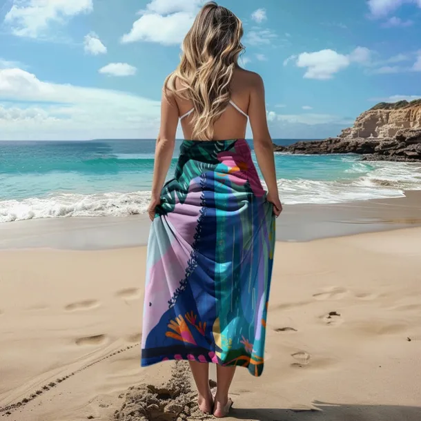 Beach Towel Comfy Blankets Love Sea Series Bath Towel Large 3D Print Pattern Towel Bath Towel Beach Sheet Blanket Classic 100% Micro Fiber