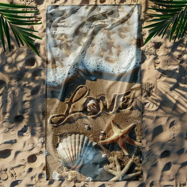 Beach Towel Comfy Blankets Love Sea Series Bath Towel Large 3D Print Pattern Towel Bath Towel Beach Sheet Blanket Classic 100% Micro Fiber