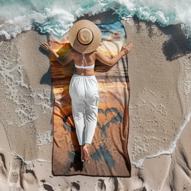 Beach Towel Comfy Blankets Love Sea Series Bath Towel Large 3D Print Pattern Towel Bath Towel Beach Sheet Blanket Classic 100% Micro Fiber