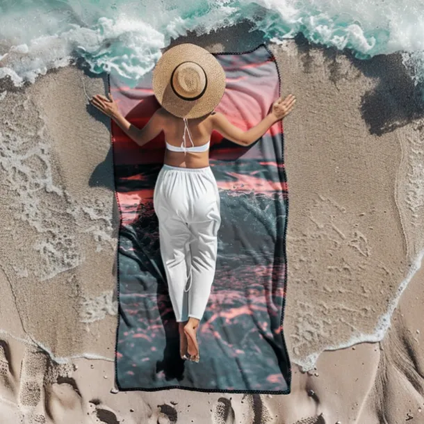 Beach Towel Comfy Blankets Love Sea Series Bath Towel Large 3D Print Pattern Towel Bath Towel Beach Sheet Blanket Classic 100% Micro Fiber