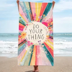 Beach Towel for Adults Men Women Kids, Sand Free Beach Towel Quick Dry Microfiber Lightweight, Oversized Pool Towel Super Absorbent Personalized Towels