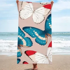 Beach Towel for Adults Men Women Kids, Sand Free Beach Towel Quick Dry Microfiber Lightweight, Oversized Pool Towel Super Absorbent Personalized Towels