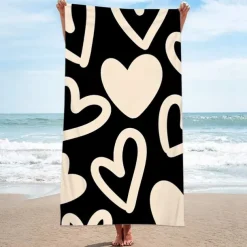 Beach Towel for Adults Men Women Kids, Sand Free Beach Towel Quick Dry Microfiber Lightweight, Oversized Pool Towel Super Absorbent Personalized Towels