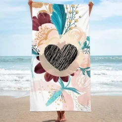 Beach Towel for Adults Men Women Kids, Sand Free Beach Towel Quick Dry Microfiber Lightweight, Oversized Pool Towel Super Absorbent Personalized Towels