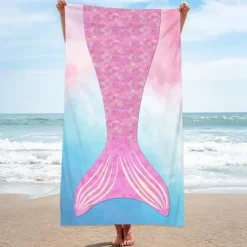 Beach Towel for Adults Men Women Kids, Sand Free Beach Towel Quick Dry Microfiber Lightweight, Oversized Pool Towel Super Absorbent Personalized Towels