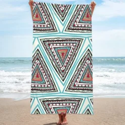 Beach Towel for Adults Men Women Kids, Sand Free Beach Towel Quick Dry Microfiber Lightweight, Oversized Pool Towel Super Absorbent Personalized Towels