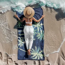 Beach Towel Palm Tree Series 100% Micro Fiber Comfy Blankets Oversized Beach Towel, 35