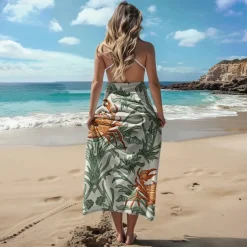 Beach Towel Palm Tree Series 100% Micro Fiber Comfy Blankets Oversized Beach Towel, 35