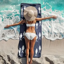 Beach Towel Palm Tree Series 100% Micro Fiber Comfy Blankets Oversized Beach Towel, 35