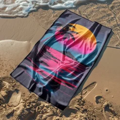 Beach Towel Palm Tree Sunset Large 3D Print Pattern Towel Bath Towel Beach Sheet Blanket Classic 100% Micro Fiber Comfy Blankets
