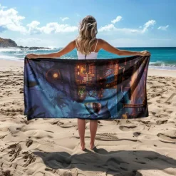 Beach Towel Summer Beach Blankets 100% Micro Fiber Breathing Comfy Blankets