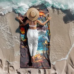 Beach Towel Summer Beach Blankets 100% Micro Fiber Breathing Comfy Blankets