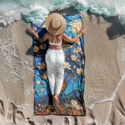 Beach Towel Summer Beach Blankets 100% Micro Fiber Breathing Comfy Blankets