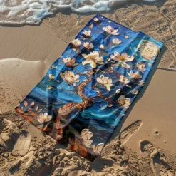 Beach Towel Summer Beach Blankets 100% Micro Fiber Breathing Comfy Blankets