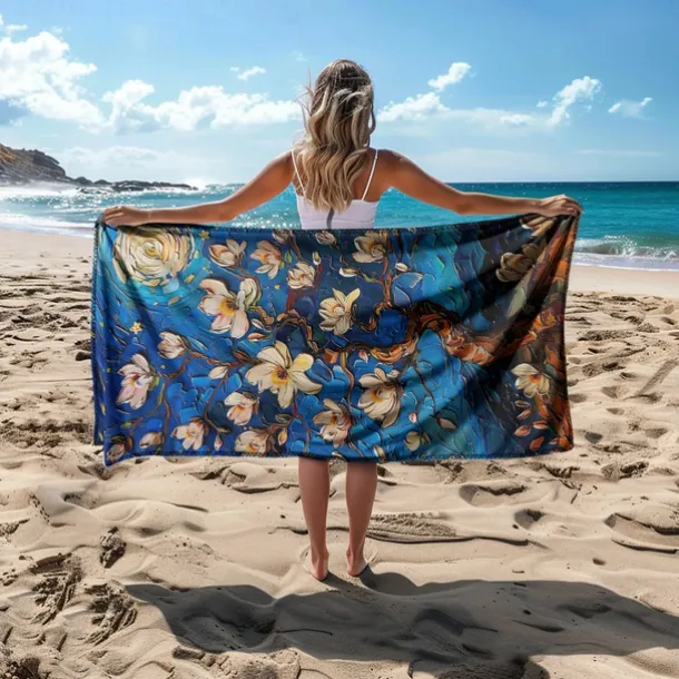 Beach Towel Summer Beach Blankets 100% Micro Fiber Breathing Comfy Blankets