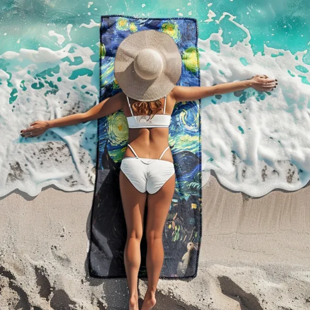 Beach Towel Summer Beach Blankets 100% Micro Fiber Breathing Comfy Blankets