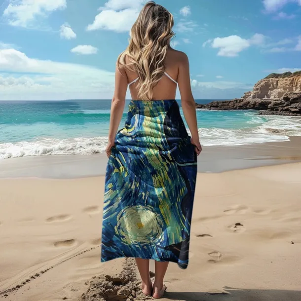 Beach Towel Summer Beach Blankets 100% Micro Fiber Breathing Comfy Blankets