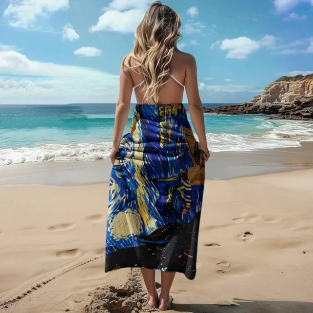 Beach Towel Summer Beach Blankets 100% Micro Fiber Breathing Comfy Blankets