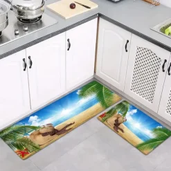 Beach View Area Rug Kitchen Rug Mat Non-Slip Oil Proof Floor Mat Livingroom Rug Indoor Outdoor Mat Bedroom Decor Bathroom Mat Entrance Rug Door Mat