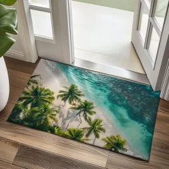 Beach View Doormat Kitchen Mat Floor Mat Non-Slip Area Rug Oil Proof Rug Indoor Outdoor Mat Bedroom Decor Bathroom Mat Entrance Rug