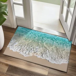 Beach View Doormat Kitchen Mat Floor Mat Non-Slip Area Rug Oil Proof Rug Indoor Outdoor Mat Bedroom Decor Bathroom Mat Entrance Rug