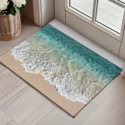 Beach View Doormat Kitchen Mat Floor Mat Non-Slip Area Rug Oil Proof Rug Indoor Outdoor Mat Bedroom Decor Bathroom Mat Entrance Rug