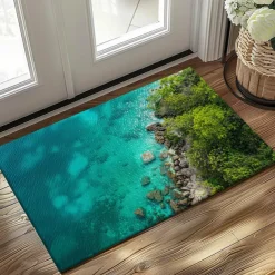 Beach View Doormat Kitchen Mat Floor Mat Non-Slip Area Rug Oil Proof Rug Indoor Outdoor Mat Bedroom Decor Bathroom Mat Entrance Rug