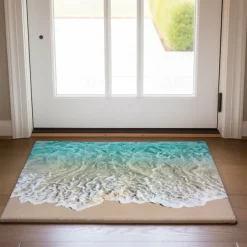 Beach View Doormat Kitchen Mat Floor Mat Non-Slip Area Rug Oil Proof Rug Indoor Outdoor Mat Bedroom Decor Bathroom Mat Entrance Rug
