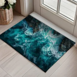 Beach View Doormat Kitchen Mat Floor Mat Non-Slip Area Rug Oil Proof Rug Indoor Outdoor Mat Bedroom Decor Bathroom Mat Entrance Rug