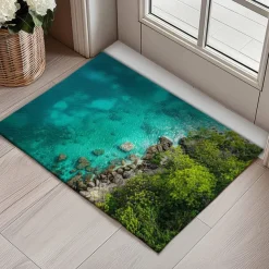 Beach View Doormat Kitchen Mat Floor Mat Non-Slip Area Rug Oil Proof Rug Indoor Outdoor Mat Bedroom Decor Bathroom Mat Entrance Rug
