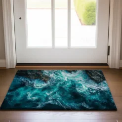 Beach View Doormat Kitchen Mat Floor Mat Non-Slip Area Rug Oil Proof Rug Indoor Outdoor Mat Bedroom Decor Bathroom Mat Entrance Rug