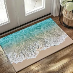 Beach View Doormat Kitchen Mat Floor Mat Non-Slip Area Rug Oil Proof Rug Indoor Outdoor Mat Bedroom Decor Bathroom Mat Entrance Rug