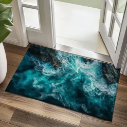 Beach View Doormat Kitchen Mat Floor Mat Non-Slip Area Rug Oil Proof Rug Indoor Outdoor Mat Bedroom Decor Bathroom Mat Entrance Rug