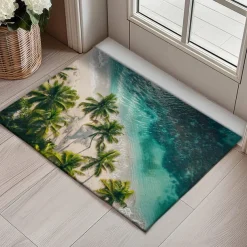 Beach View Doormat Kitchen Mat Floor Mat Non-Slip Area Rug Oil Proof Rug Indoor Outdoor Mat Bedroom Decor Bathroom Mat Entrance Rug