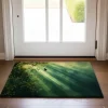 Beam Lights Forest Doormat Non-Slip Oil Proof Rug Indoor Outdoor Mat Bedroom Decor Bathroom Mat Entrance Rug Door Mat