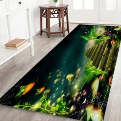 Beautiful Landscape Woods Flannel Fabric Printed Home Entrance Mattress Bathroom Mattress Mattress